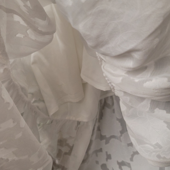 Lulus Touch of Elegance White Floral Burnout Halter Maxi Dress NWT Size XL 12/14 - Picture 6 of 14